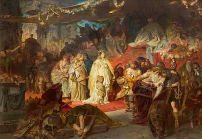 Thusnelda im Triumphzug des Germanicus - Piloty Carl Theodor von