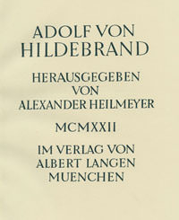 Heilmeyer Alexander - Adolf von Hildebrand