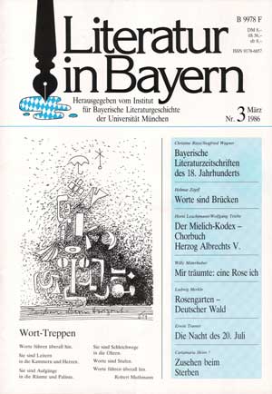  - Literatur in Bayern, Nr. 3. - 1986