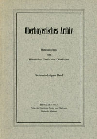 Oberbayerisches Archiv - Band 086 - 1963