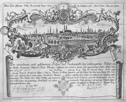  - Gesellenbrief der Münchner Kistler um 1752