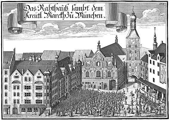 Kräutlmarkt mit altem Rathaus