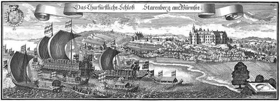  - Starnberg Schloß mit Prunkschiff Bucentaurus