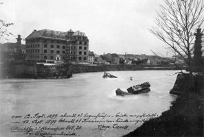  - Prinzregentenbrücke durch das Hochwasser zerstör