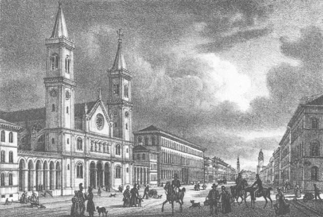 Historische Ansicht: Ludwigskirche