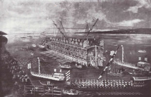  - Das Prunkschiff Bucintoro mit Begleitflotte