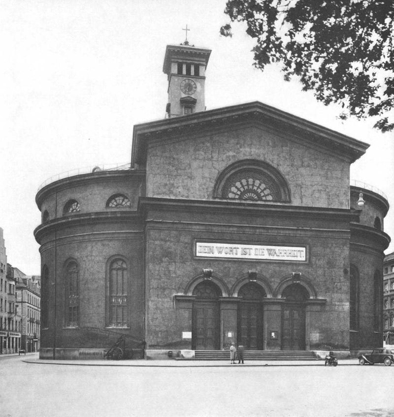 Historische Ansicht: Matthäuskirche in der   Sonnenstraße