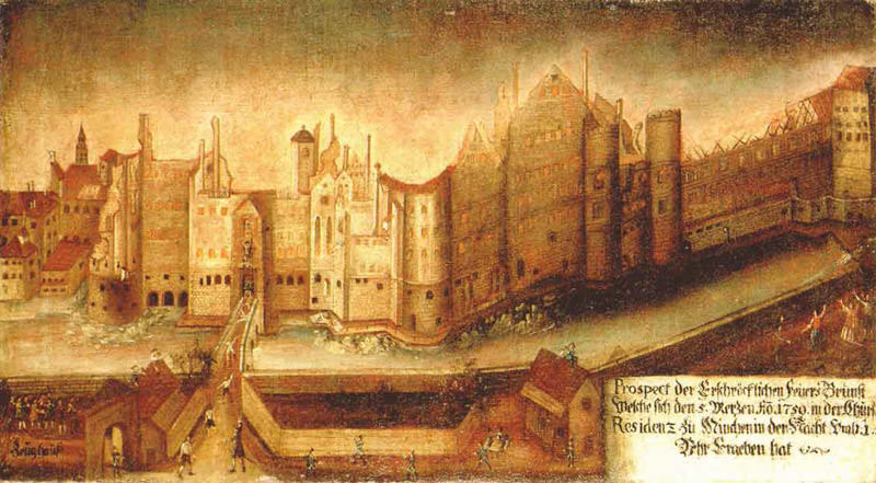 München: Brand in der Residenz der auch das Theater zerstörte