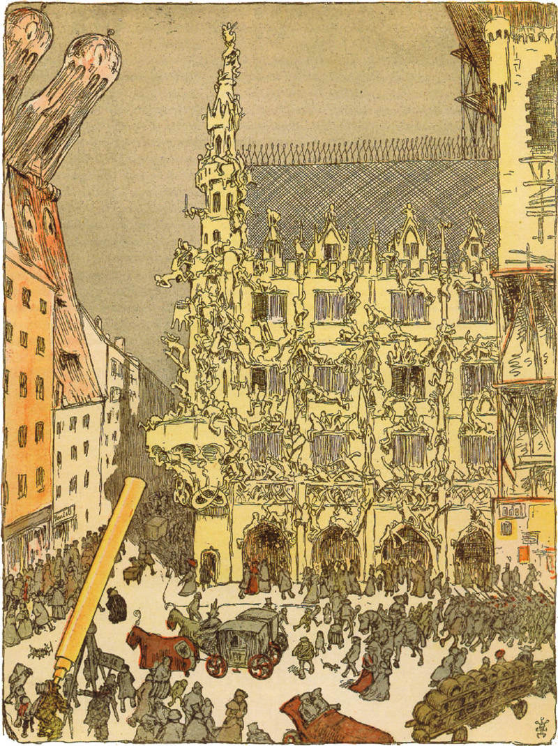 Historische Ansicht: Das Neues Rathaus  - Zeitschrift Die Jugend