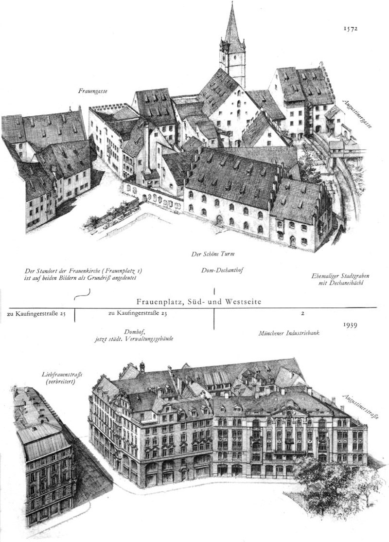 Frauenplatz, Süd- 

und Westseite