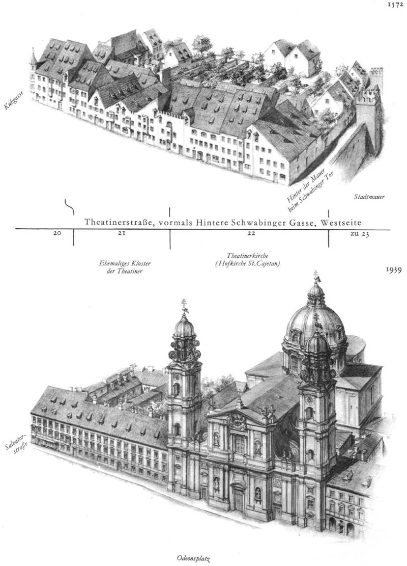 Theatinerstraße, Westseite