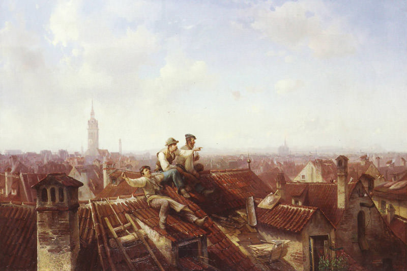 Historische Ansicht: Münchner Dachdecker