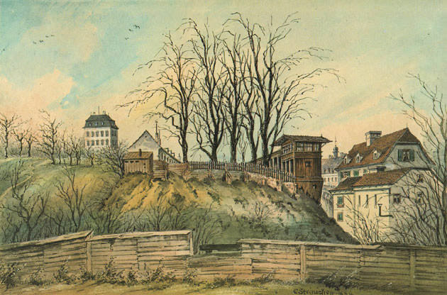 Wallbefestigung an der Galeriestraße
