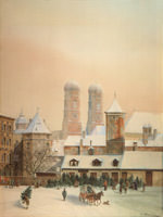 Quaglio Eugen - Christbaummarkt 