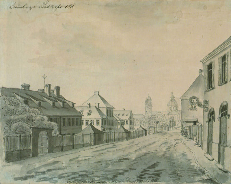 Historische Ansicht: Schwabinger Landstraße