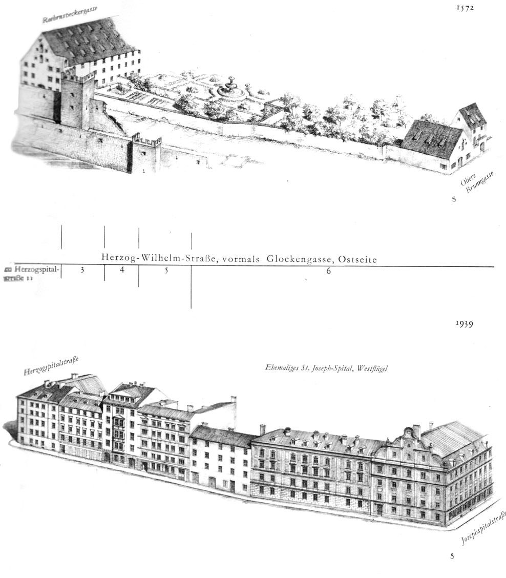 Herzog-Wilhelm-Straße, Ostseite