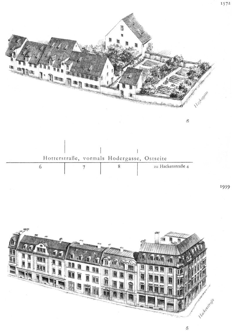 Hotterstraße, vormals Hodergasse, 

Ostseite