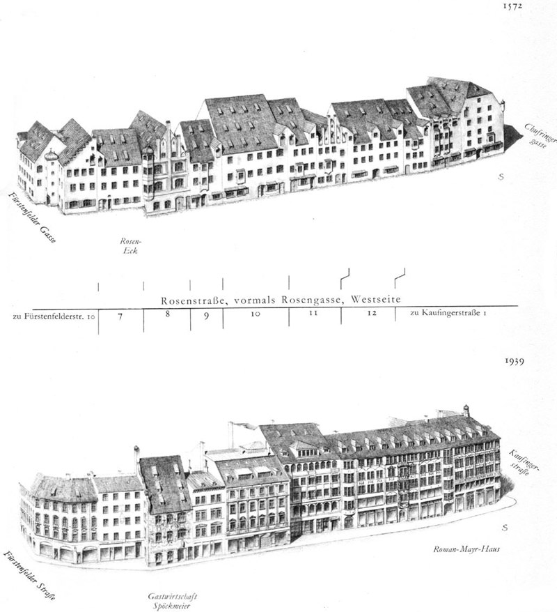 Rosenstraße,  Westseite