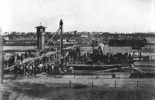  - Bau der Braunauer Eisenbahnbrücke