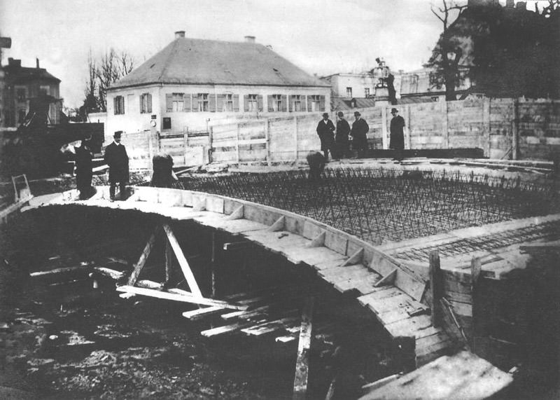 Historische Ansicht: Ludwig-Ferdinand-Brücke im Bau