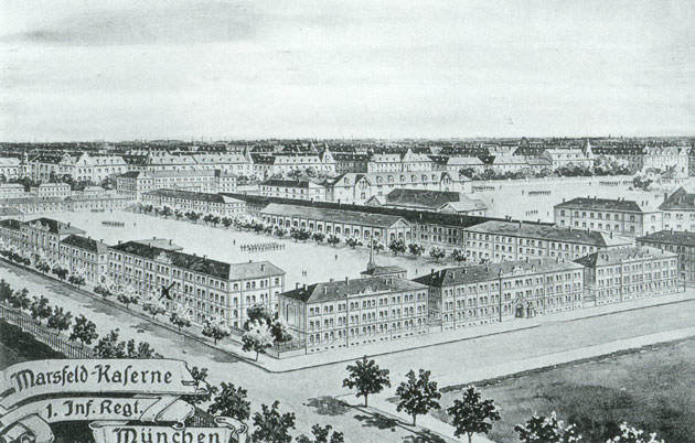 Historische Ansicht: Marsfeldkaserne