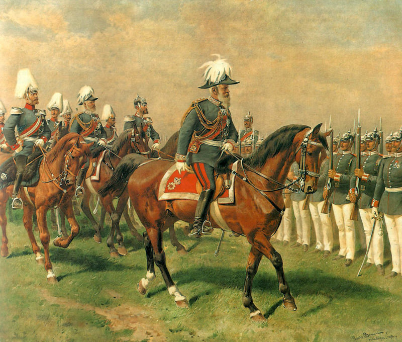 Historische Ansicht: Prinzregent Luitpold bei der Frühjahrsparade
