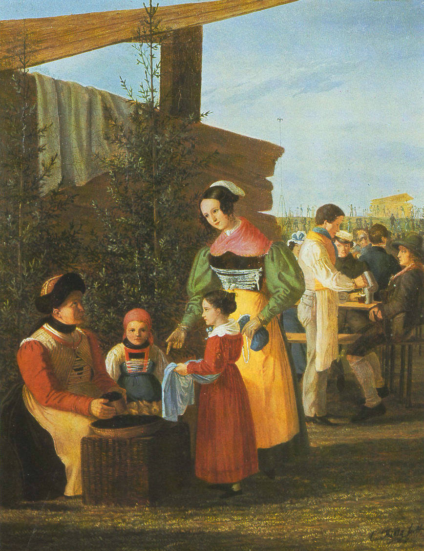 Obstverkäuferin auf dem Oktoberfest
