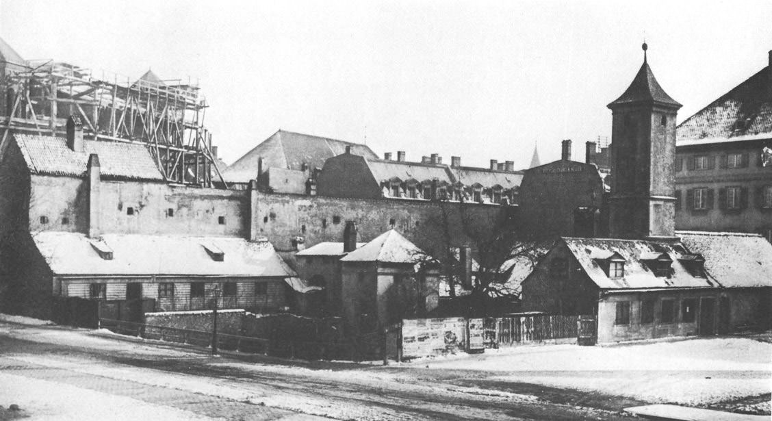 Die Baustelle der Hauptsynagoge