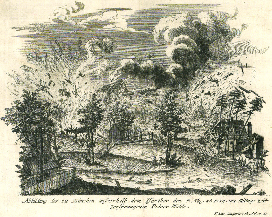 Explosion der Pulvermühle