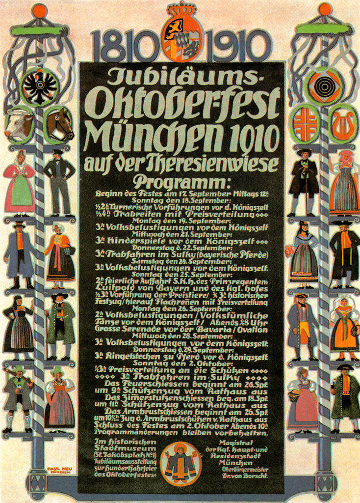 Plkat zum Jubläums-Oktoberfest 1910