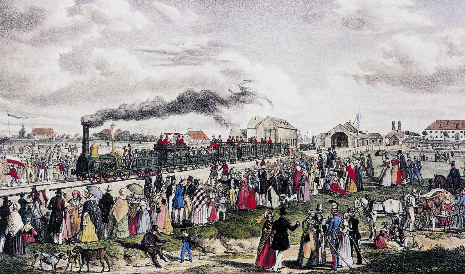 Eröffnung der Eisenbahnline München-Lochhausen