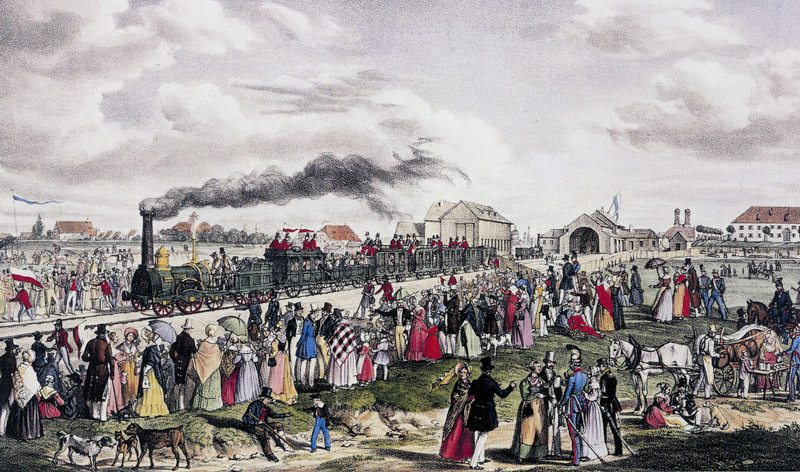 Eröffnung der Eisenbahnline München-Lochhausen