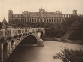 Tiez Hermann - Maximiliansbrücke und Maximilianeum um 1900