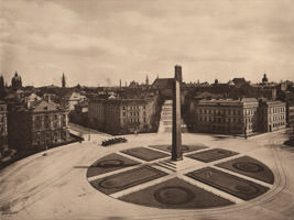 Tiez Hermann - Karolinenplatz und Obelisk um 1910