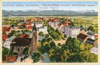  - Gemalte Postkarte von Perlach