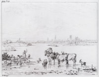 Voltz Friedrich - Die Isar bei Oberföhring