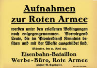  - Aufnahmen zur roten Armee