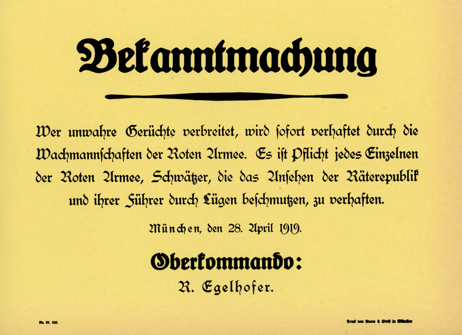 Bekanntmachung