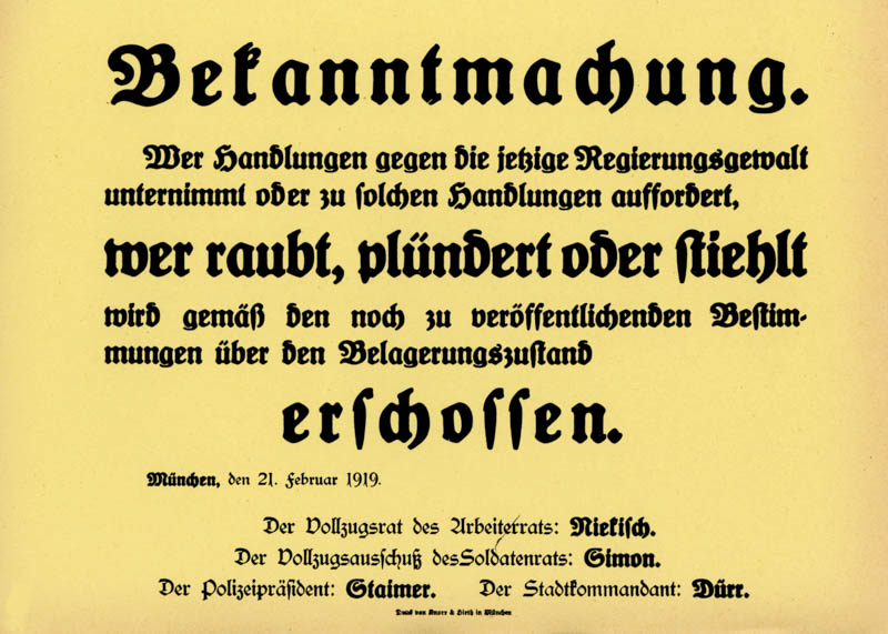 Bekanntmachung.