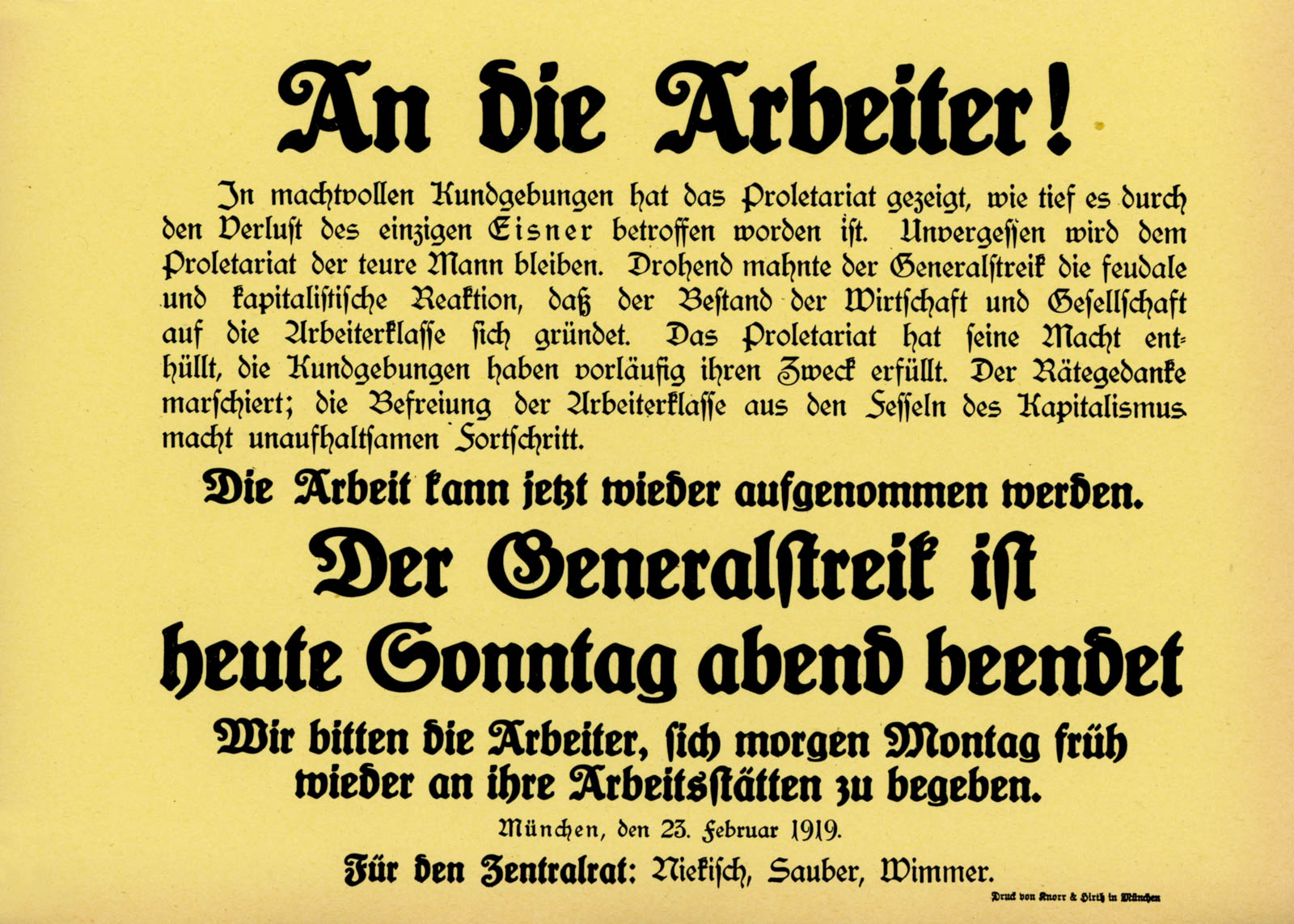 An die Arbeiter!