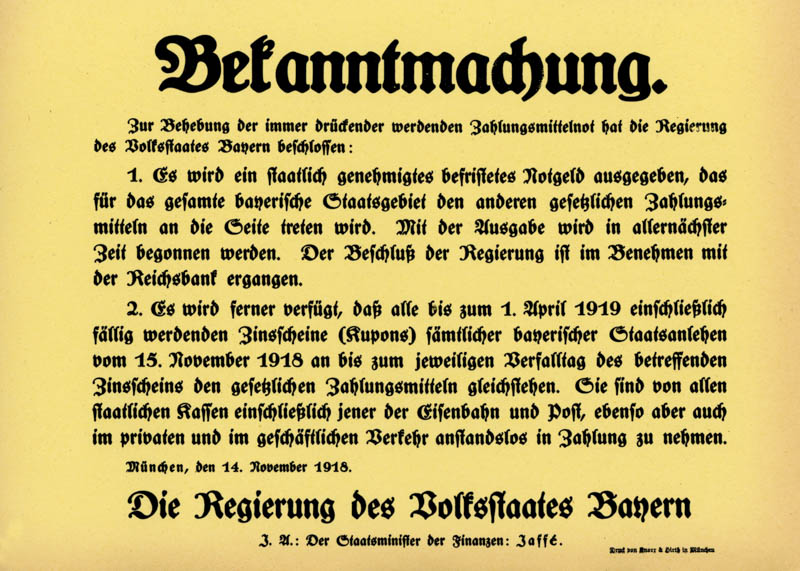 Bekanntmachung!