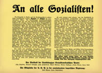  - An alle Sozialisten!
