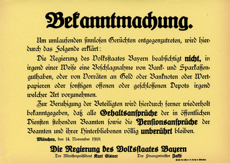 Bekanntmachung.