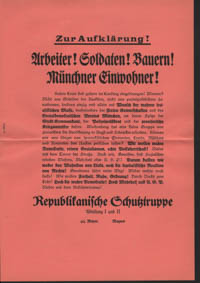  - Arbeiter! Soldaten! Bauern! Münchner Einwohner!