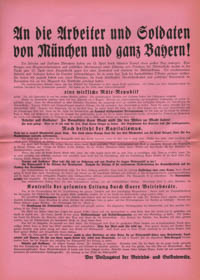  - An die Arbeiter und Soldaten von München und ganz Bayern!