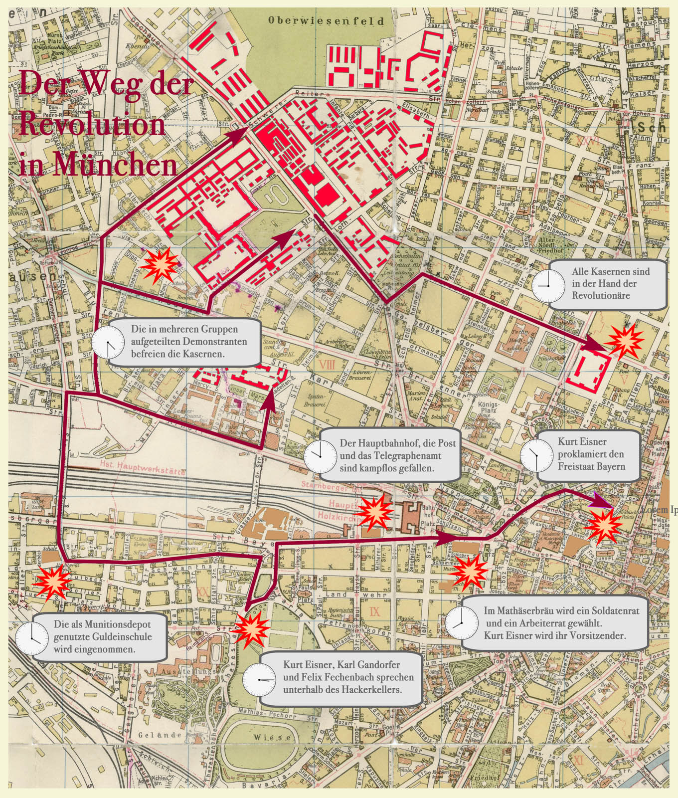 Der Weg der Revolution in München