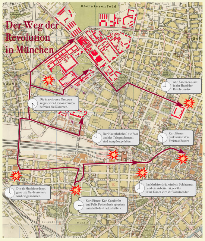 Der Weg der Revolution in München