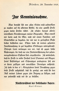  - Plakat - Zur Kenntnisnahme