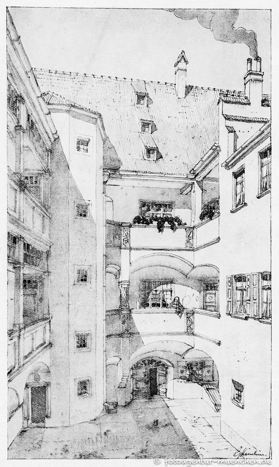 Hof des Hauses Burggasse Nr. 5