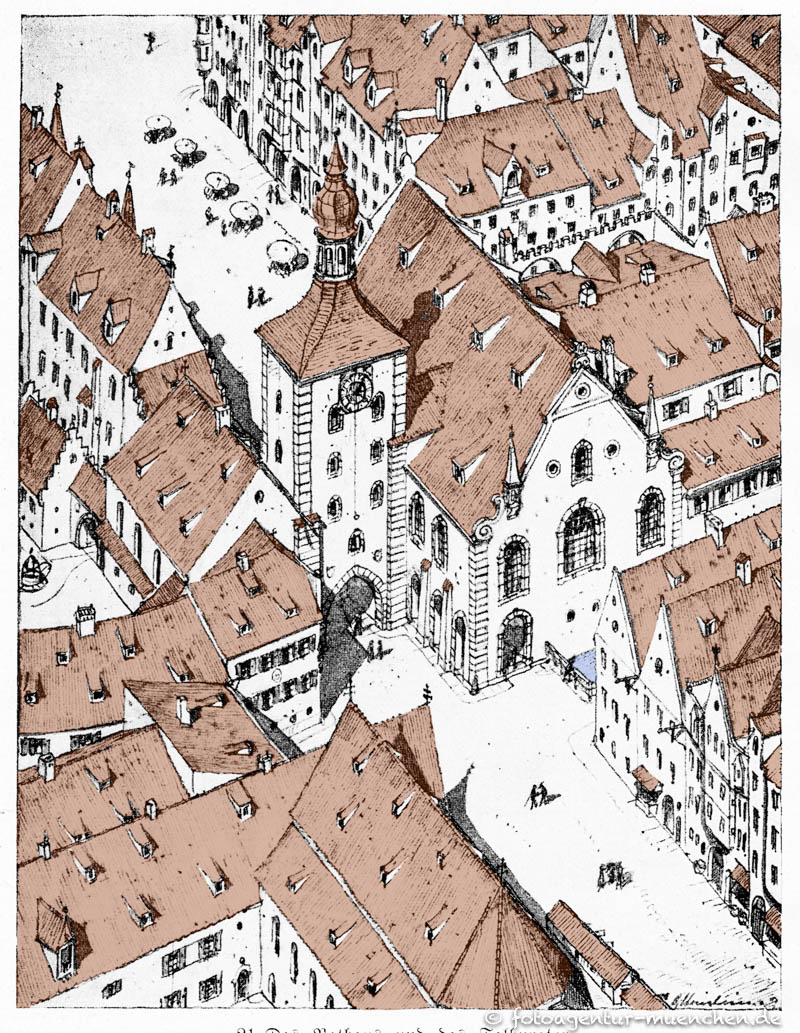 Das Rathaus und das Talburgtor